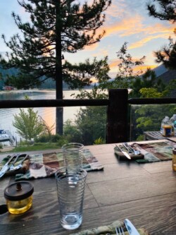 Inspiration Point: Deck overlooking the lake Inspiration Point: Deck overlooking the lake