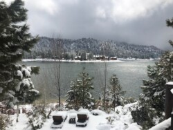 Inspiration Point: First Landing, Chairs with Snow Inspiration Point: First Landing, Chairs with Snow