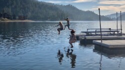 Inspiration Point: Jump from dock Inspiration Point: Jump from dock